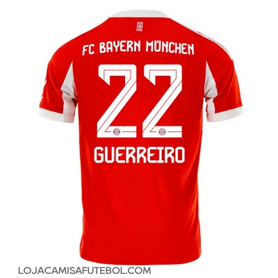 Camisa de Futebol Bayern Munich Raphael Guerreiro #22 Equipamento Principal 2025-26 Manga Curta Camisa de Futebol Bayern Munich Raphael Guerreiro #22 Equipamento Principal 2025-26 Manga Curta